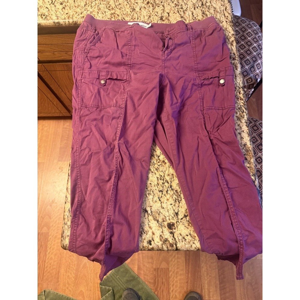 Sonoma Goods For Life Women's Cargo Capri Pants Purple Size 18W Plus Size—1
